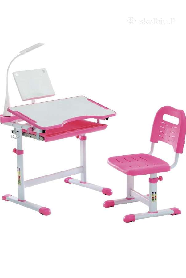 Ergonominis augantis vaikiškas stalas su kėde