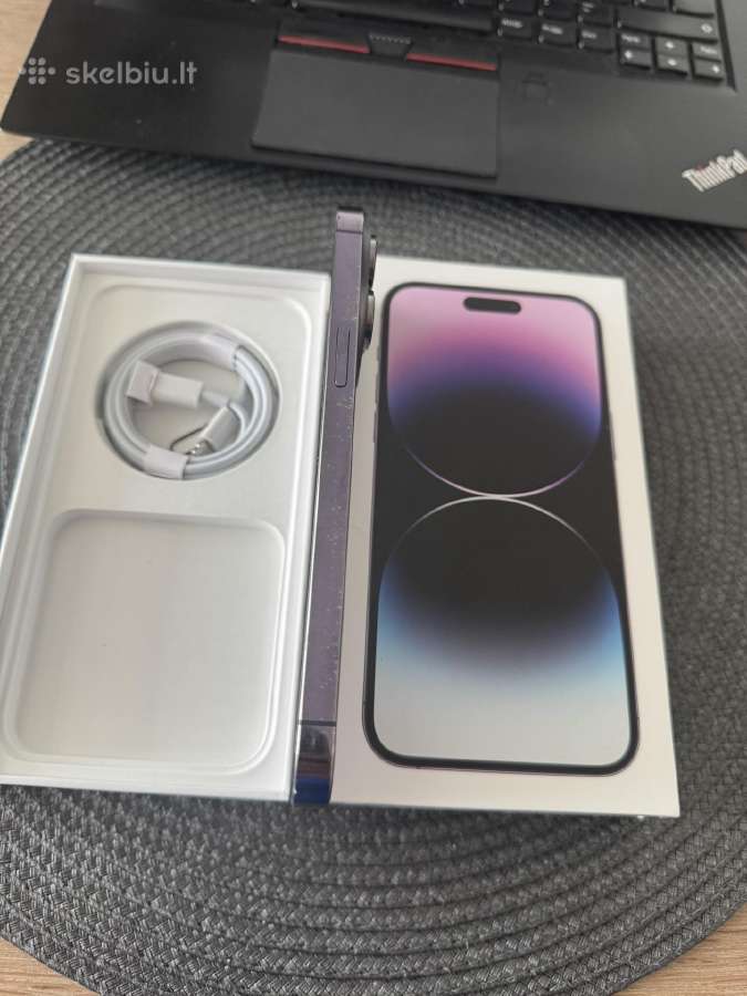 iPhone 14 pro max 256gb deep purple baterija 90% - nuotraukos Nr. 4