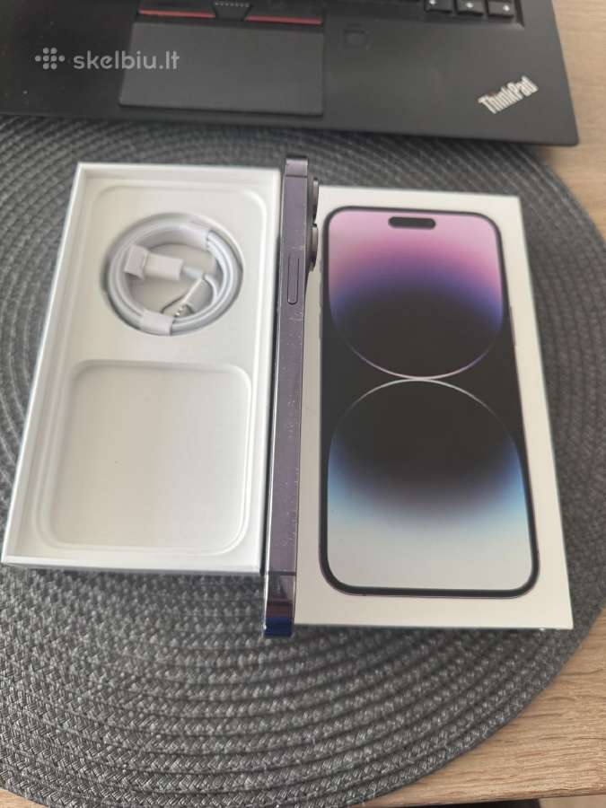 iPhone 14 pro max 256gb deep purple baterija 90% - nuotraukos Nr. 9
