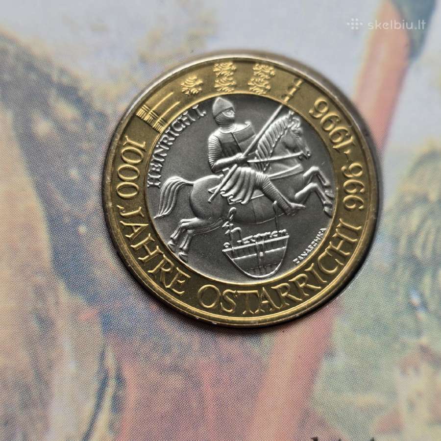 Austrija 1996 50 schilling Austrijos 1000-metis - nuotraukos Nr. 3