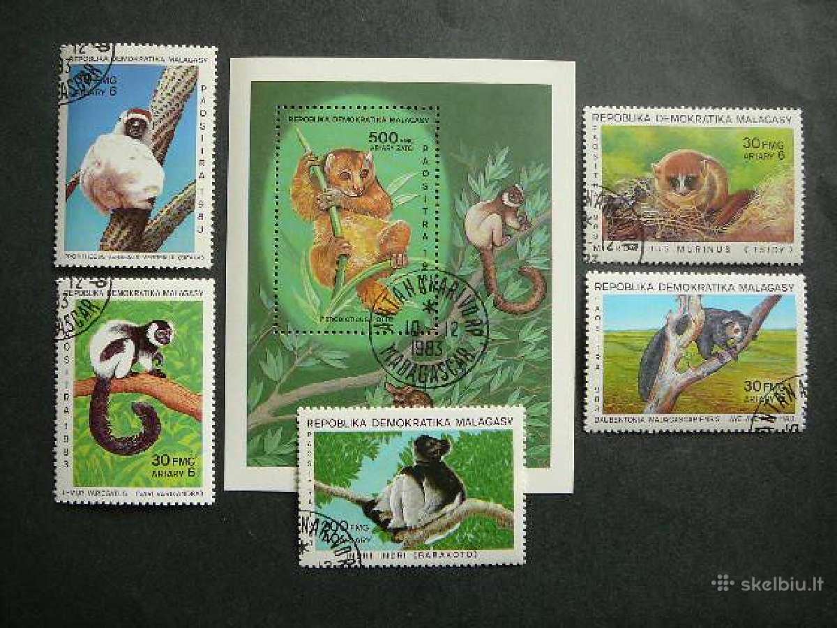 Lemūrai Madagaskaras 1983 antsp. mdg29