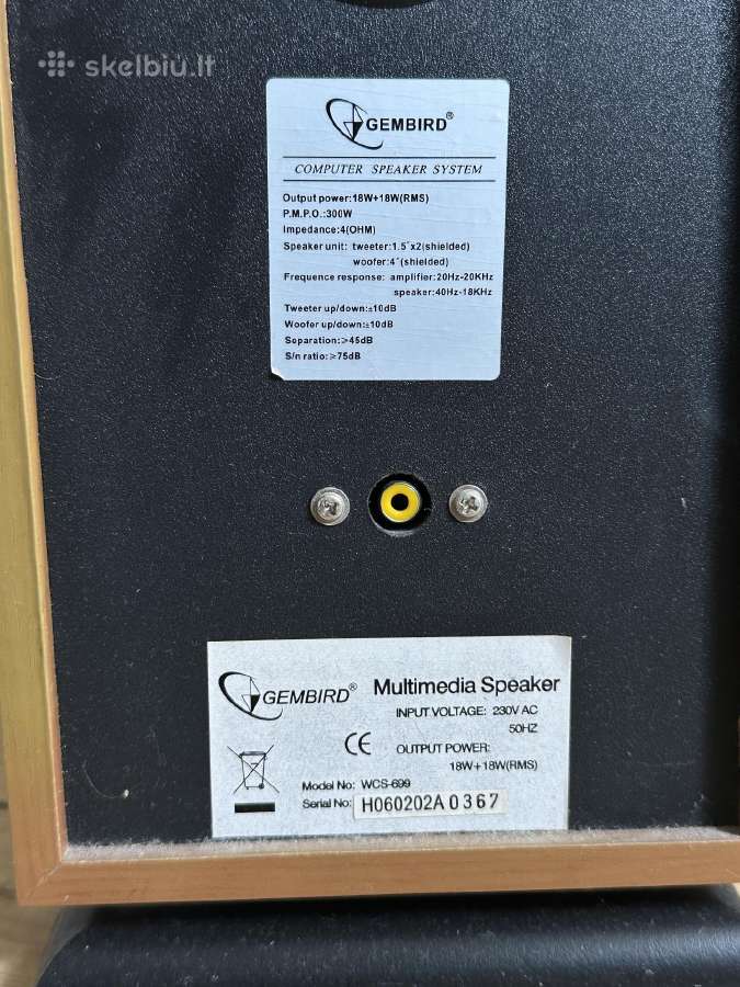 Parduodamos Gembird Wcs-699 kolonėlės – 30€ - nuotraukos Nr. 2