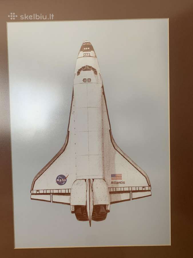 Įrėmintas plakatas Atlantis, raketa Nasa, 45x56cm - nuotraukos Nr. 2