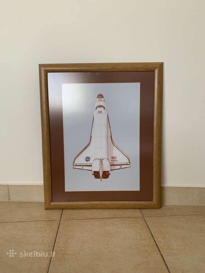 Įrėmintas plakatas Atlantis, raketa Nasa, 45x56cm - nuotraukos Nr. 5