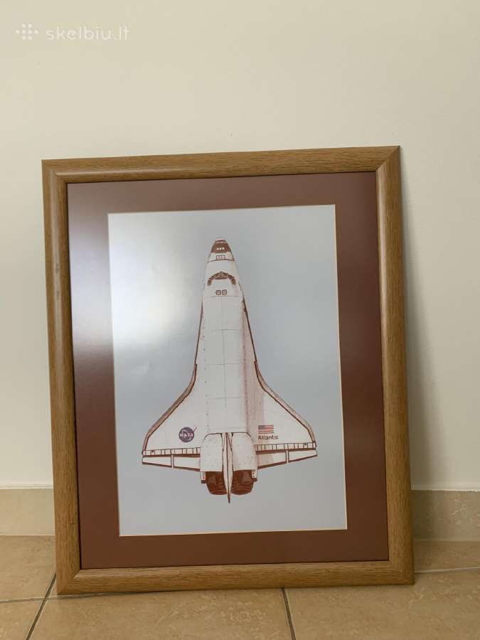 Įrėmintas plakatas Atlantis, raketa Nasa, 45x56cm - nuotraukos Nr. 7
