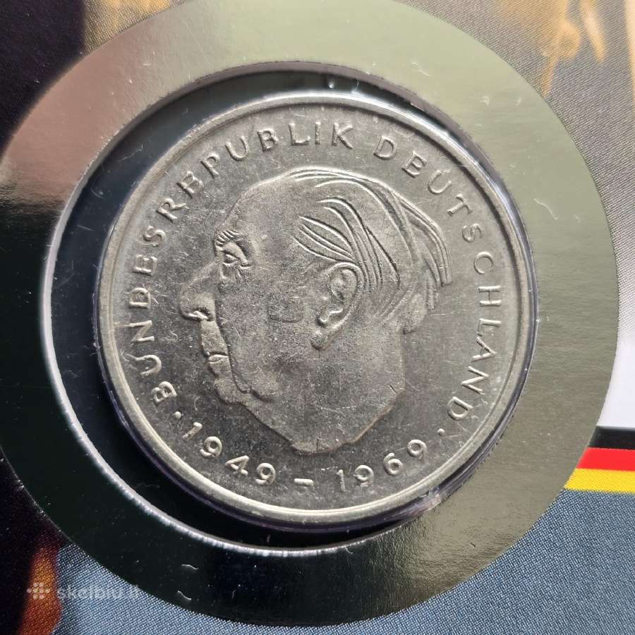 Vokietija 1974f 2 Mark Theodor Heus voke Unc - nuotraukos Nr. 2
