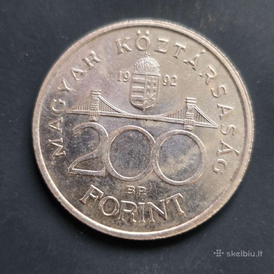 Vengrija 1992 200 forint Ag500 12g - nuotraukos Nr. 2