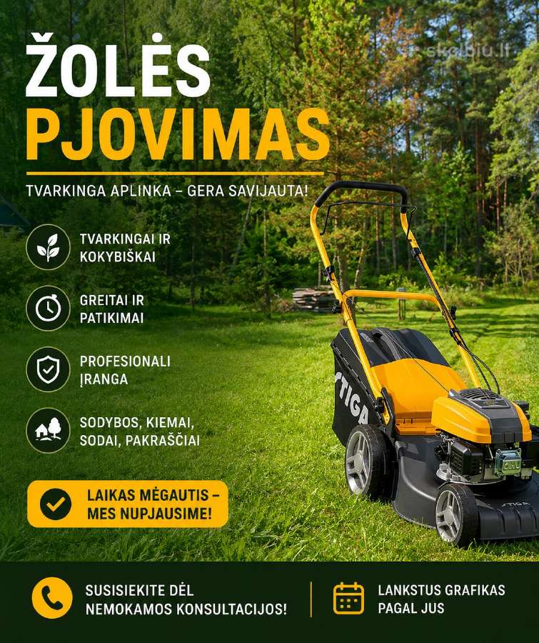 Žolės pjovimo paslauga