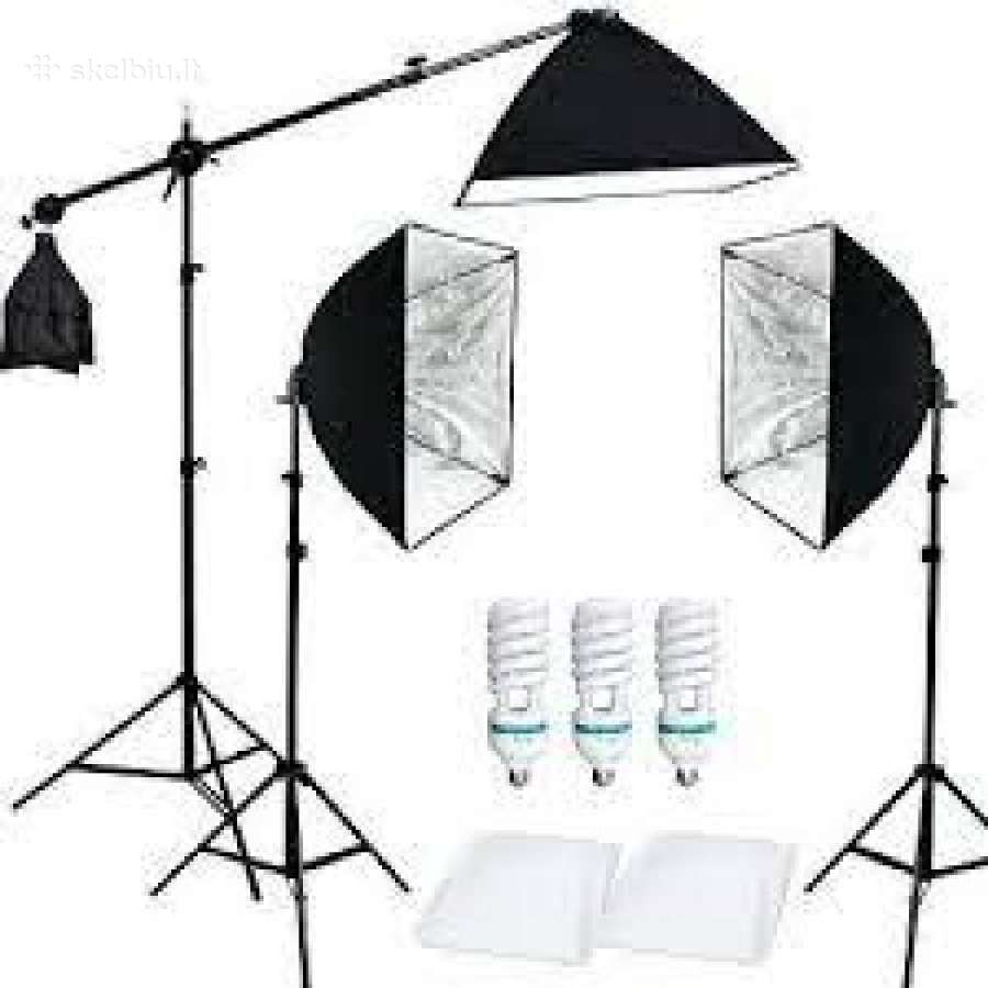 Apšvietimo rinkinys fotostudijai