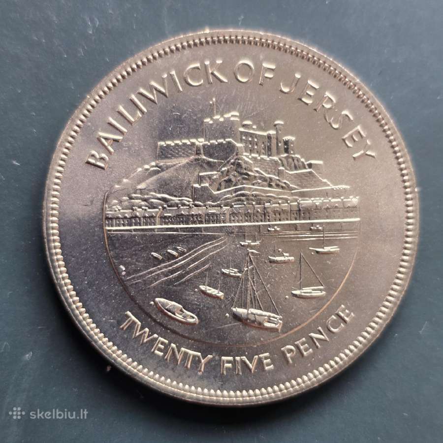 Džersis Jersey 1977 25 pence Cu-ni Unc