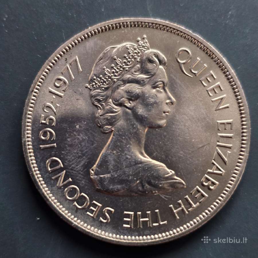 Džersis Jersey 1977 25 pence Cu-ni Unc - nuotraukos Nr. 2