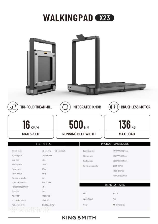 Xiaomi Kingsmith Walkingpad X23 - nuotraukos Nr. 2