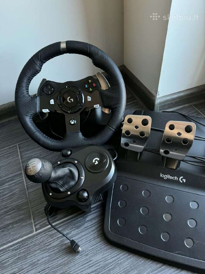 Logitech G920 Driving Force + pavarų svirtis