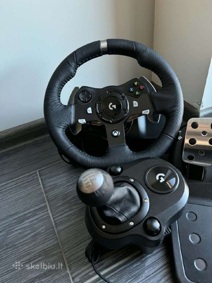 Logitech G920 Driving Force + pavarų svirtis - nuotraukos Nr. 7
