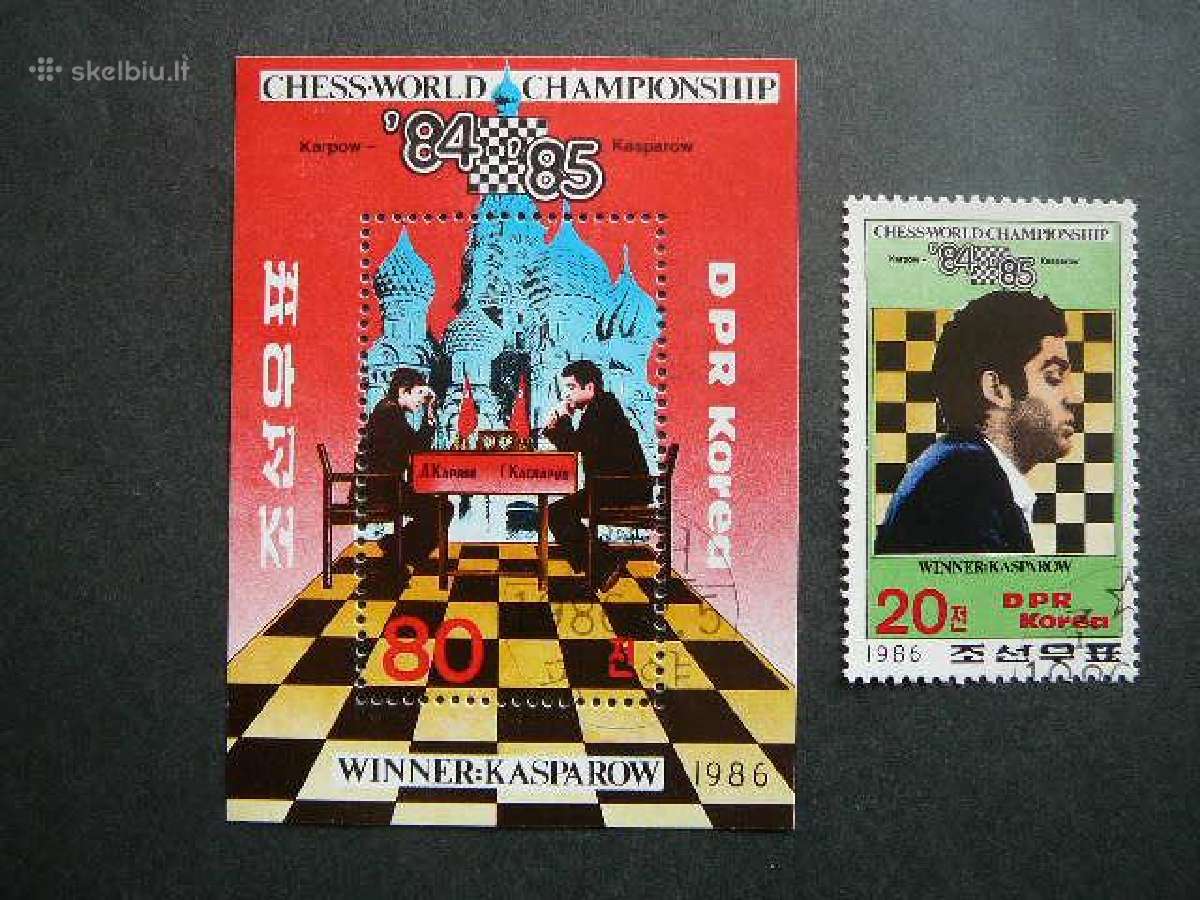 Sachmatai Kasparovas Koreja 1986 antsp. kr91