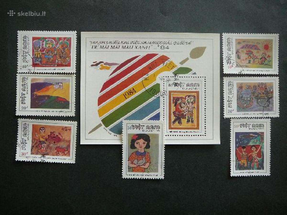 Daile Vaikai Piesiniai Vietnamas 1988 antsp. vt05