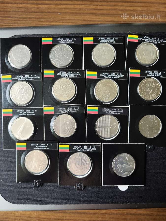 Lietuvos banko 1,5 euro monetų komplektas
