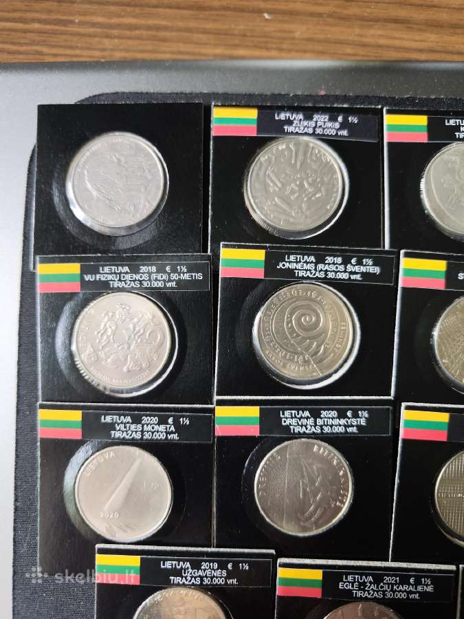 Lietuvos banko 1,5 euro monetų komplektas - nuotraukos Nr. 2
