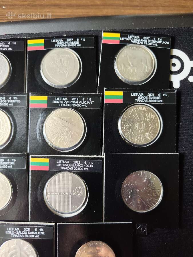 Lietuvos banko 1,5 euro monetų komplektas - nuotraukos Nr. 3