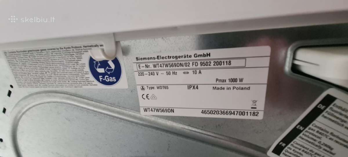 Parduodama Siemens iq700 džiovyklė, A++ - nuotraukos Nr. 3