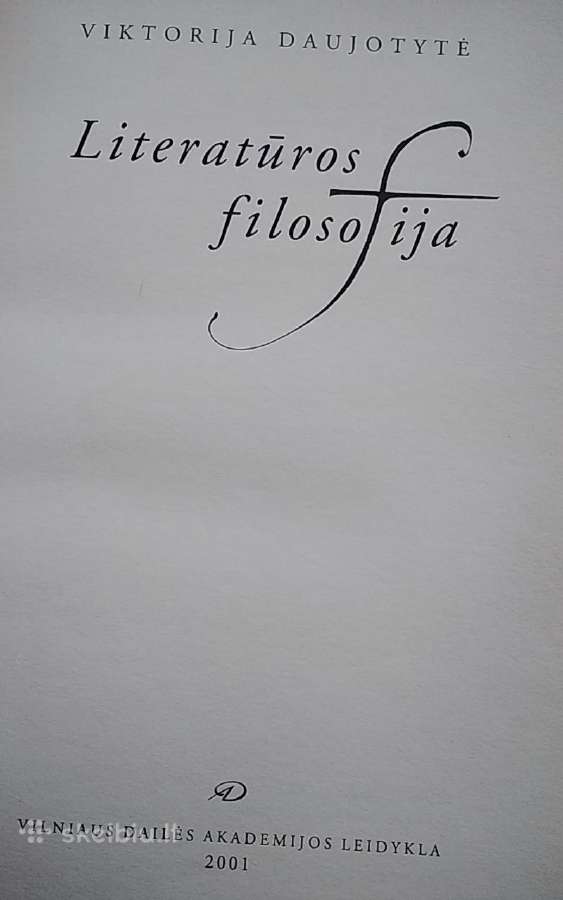 Literatūros filosofija - nuotraukos Nr. 2