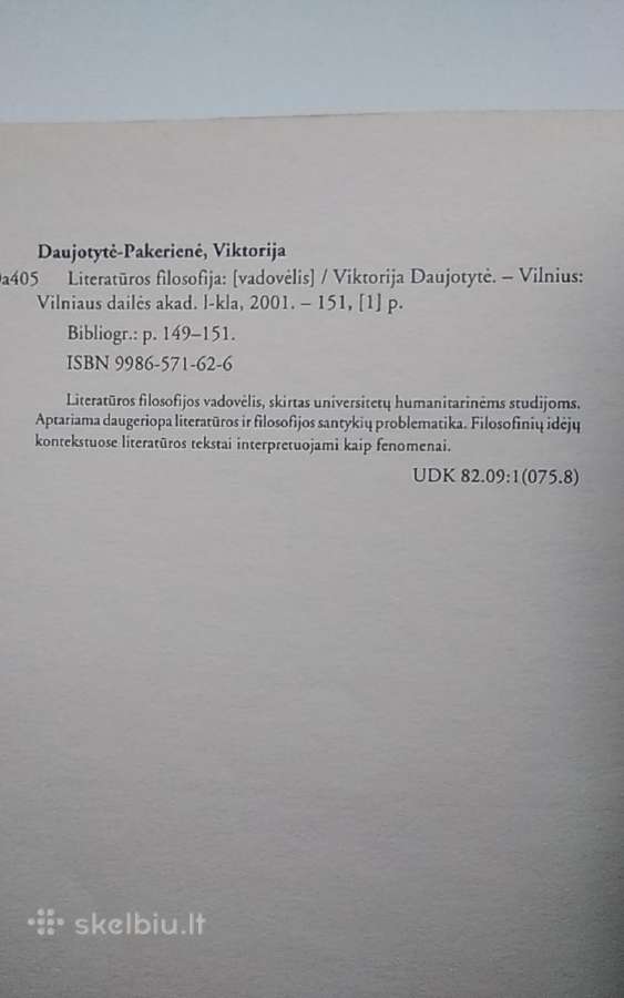 Literatūros filosofija - nuotraukos Nr. 4