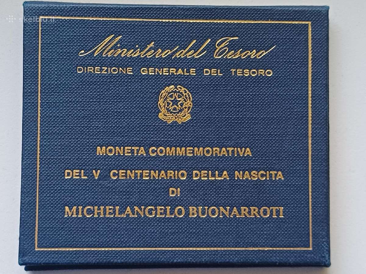 500 lirų 1975m. Italija sidabras 835 unc.