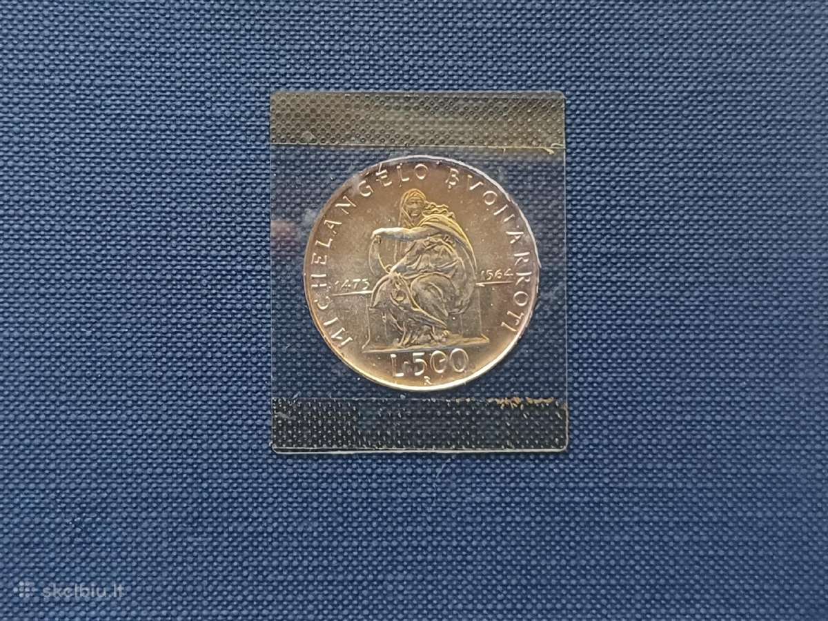 500 lirų 1975m. Italija sidabras 835 unc. - nuotraukos Nr. 2