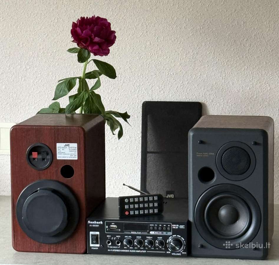 Stiprintuvas Sunbuck AV-660bt ir JVC xp-uxd88h