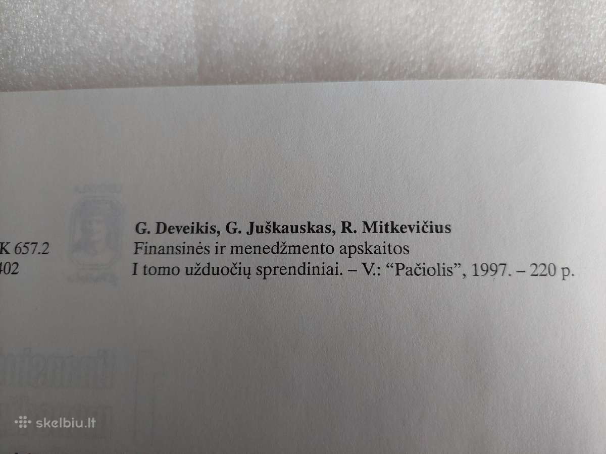 Finansinė ir menedžmento apskaita - nuotraukos Nr. 3