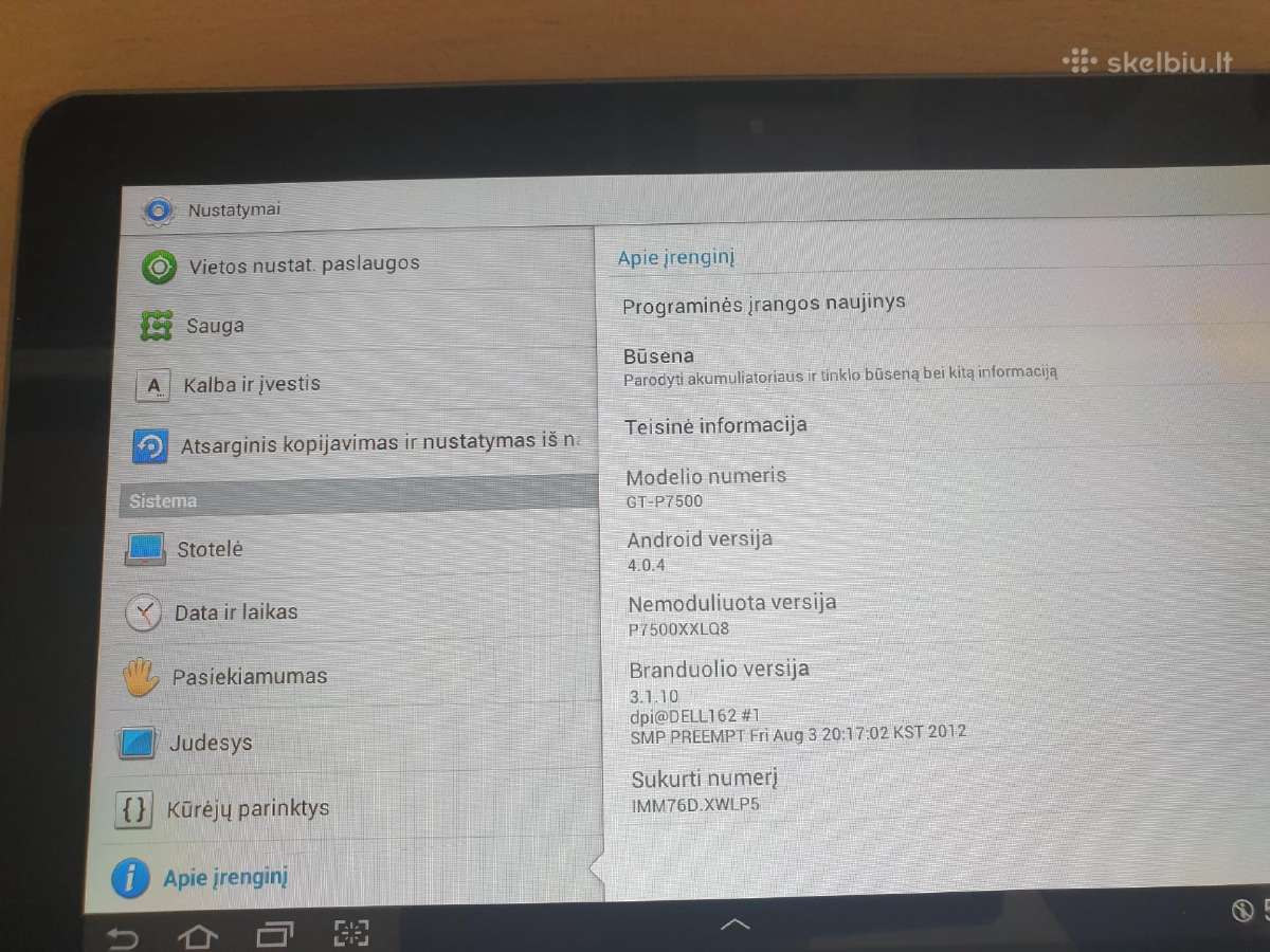 Planšetė Samsung GT-p7500 - nuotraukos Nr. 4