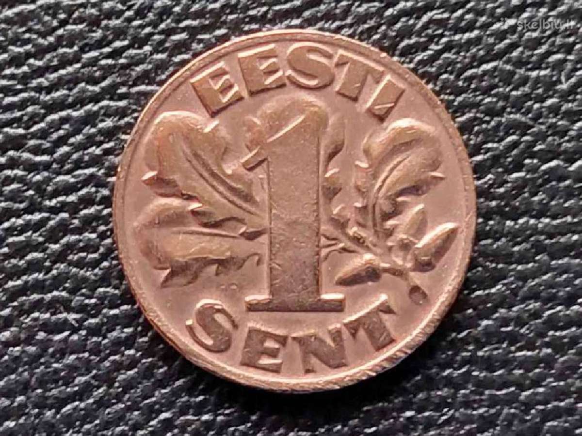 1 centas 1929m. Estija