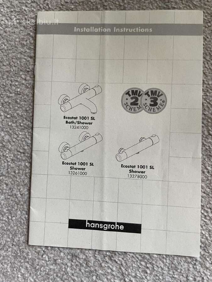 Hansgrohe Ecostat 1001sl instrukcija