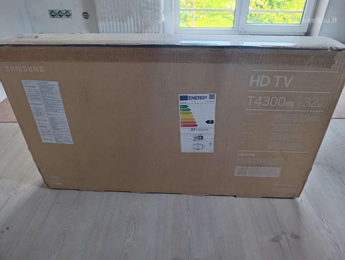 Neišpakuotas Samsung HD TV T4300 įstrižainė 32'