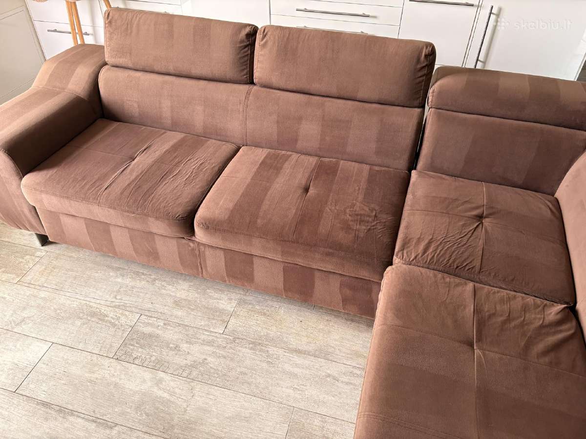 Didelė sofa lova su patalynės dėže - nuotraukos Nr. 2