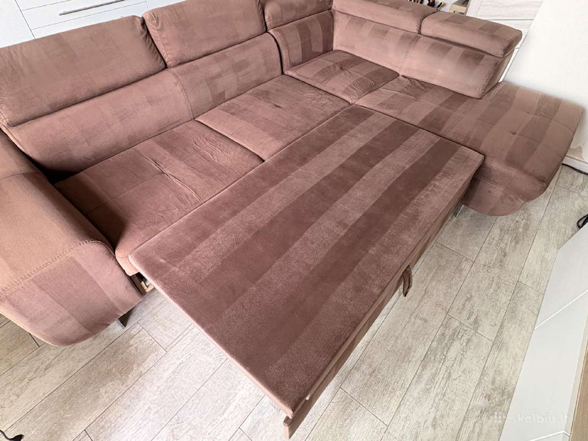 Didelė sofa lova su patalynės dėže - nuotraukos Nr. 4