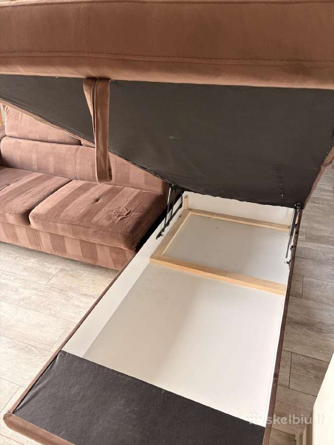 Didelė sofa lova su patalynės dėže - nuotraukos Nr. 5