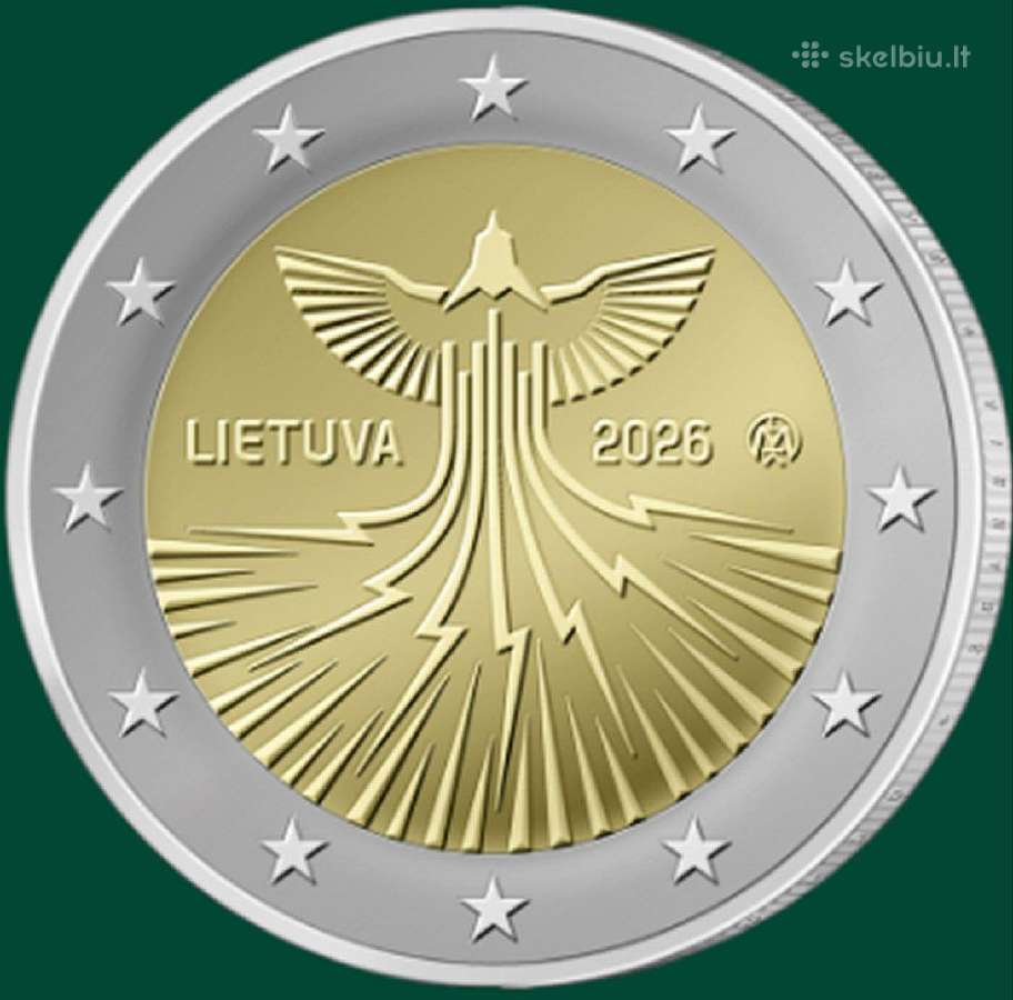 Lietuvos proginės 2 eurų monetos (Unc) Atnaujintas - nuotraukos Nr. 4