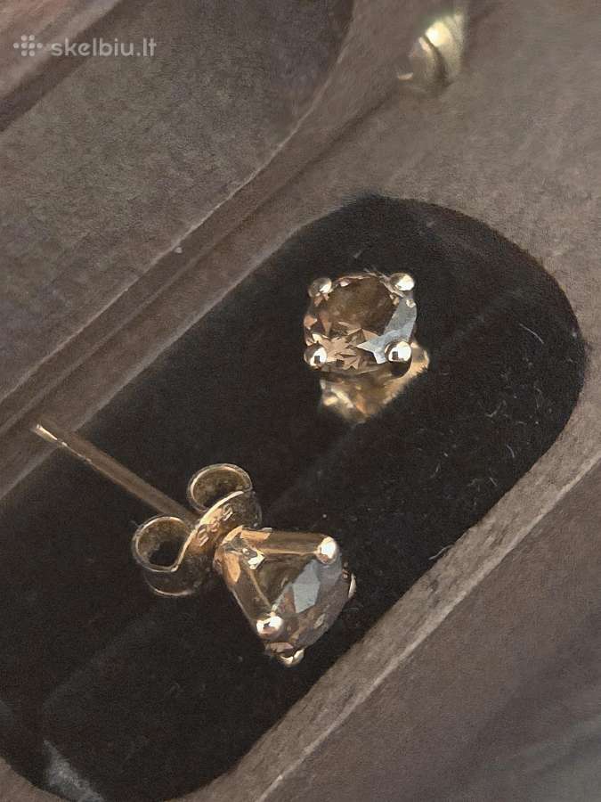 Auksiniai 1,02ct auskarai su briliantais. - nuotraukos Nr. 3