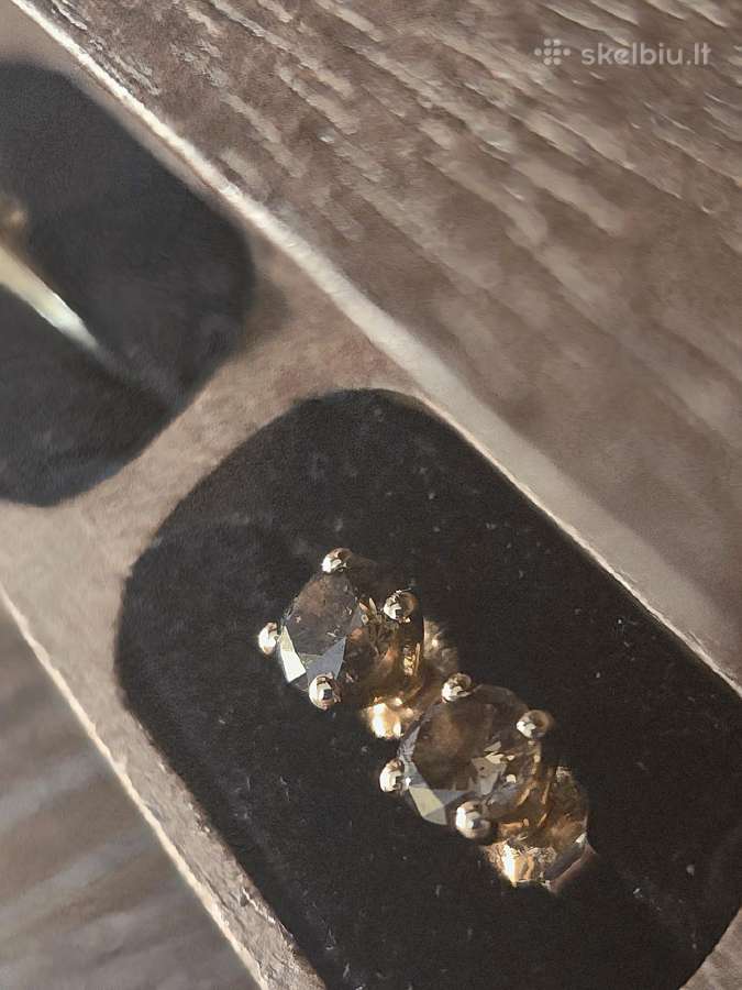 Auksiniai 1,02ct auskarai su briliantais. - nuotraukos Nr. 2