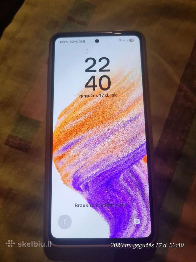 Samsung galaxy A53 5G 256gb dvi sim būklė gėra