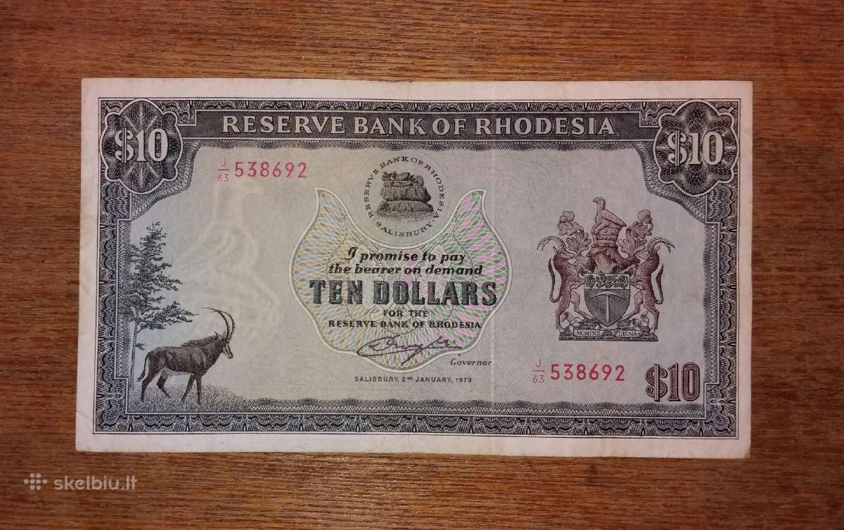 Rodežos 10 $ banknotas