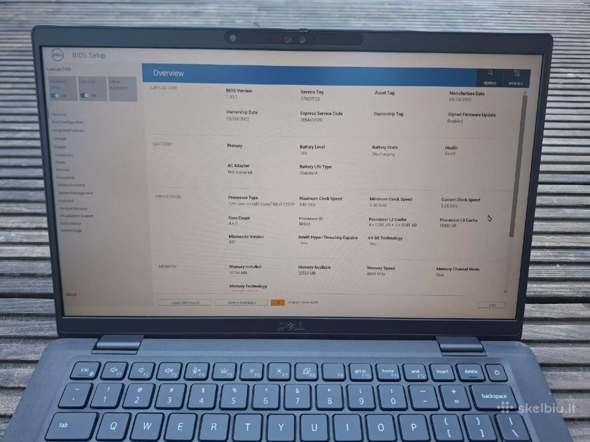 Dell 7430 touchscreen i7-1270p 32gb Ddr5 512gb
