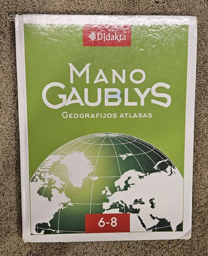 Mano gaublys, geografijos atlasas, 6-8kl.