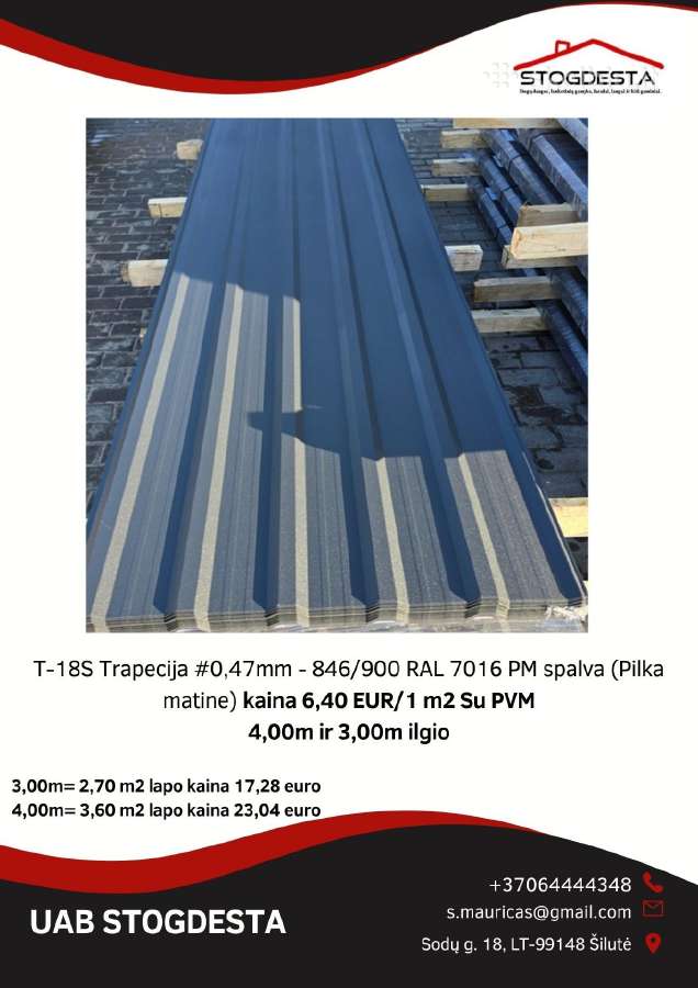 Trapecinė Skarda 1m2 nuo - 3,30 Euro Su PVM - nuotraukos Nr. 9