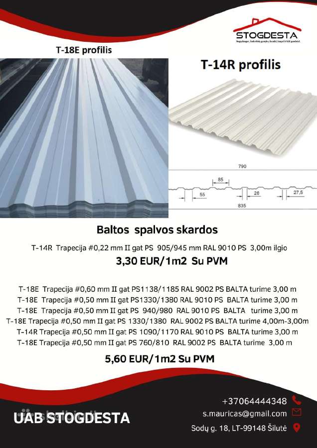 Trapecinė Skarda 1m2 nuo - 3,30 Euro Su PVM - nuotraukos Nr. 14