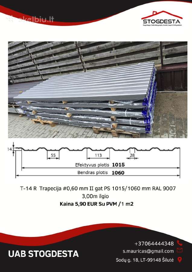 Trapecinė Skarda 1m2 nuo - 3,30 Euro Su PVM - nuotraukos Nr. 16