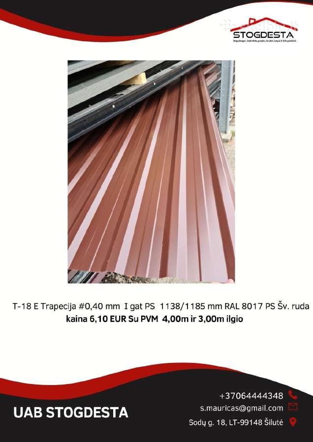 Trapecinė Skarda 1m2 nuo - 3,30 Euro Su PVM - nuotraukos Nr. 17
