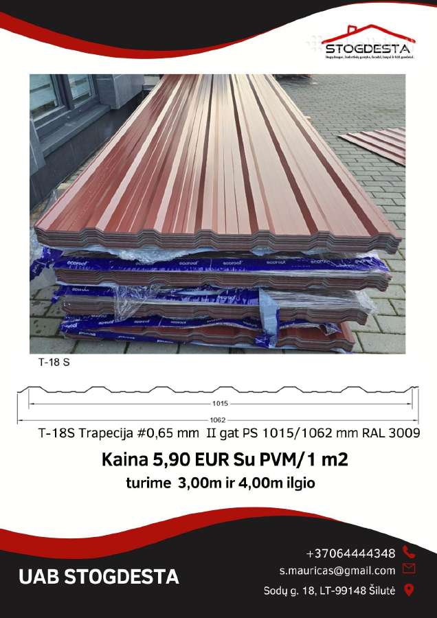 Trapecinė Skarda 1m2 nuo - 3,30 Euro Su PVM - nuotraukos Nr. 18