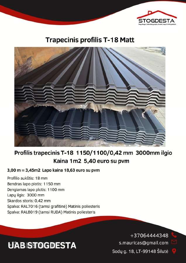 Trapecinė Skarda 1m2 nuo - 3,30 Euro Su PVM - nuotraukos Nr. 19